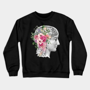 Brain Floral, Mental Health Matters Crewneck Sweatshirt